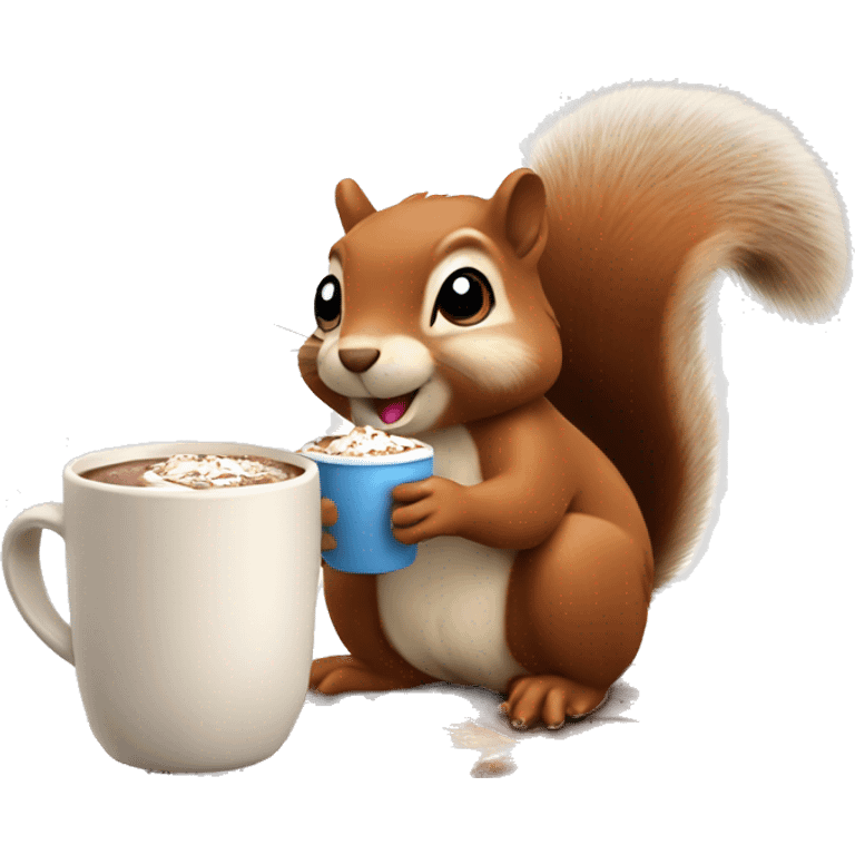 Squirrel with hot chocolate  emoji