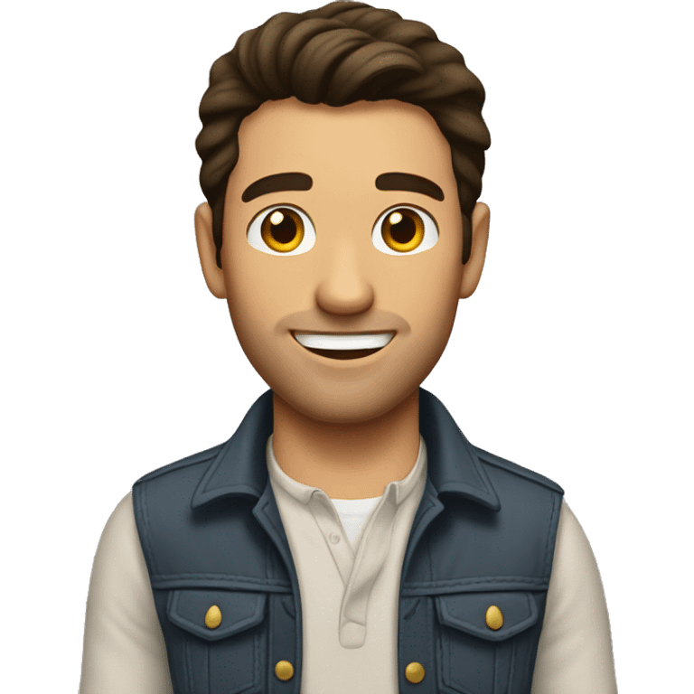 Brunette country guy emoji