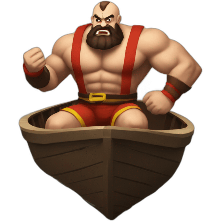 Zangief in a boat emoji