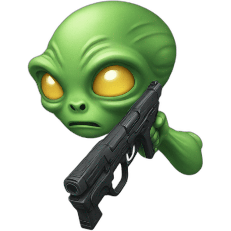 Alien guns emoji emoji