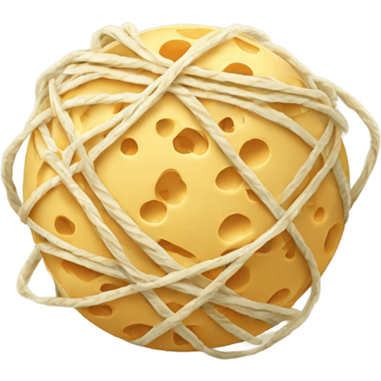 A ball of string and cheese emoji