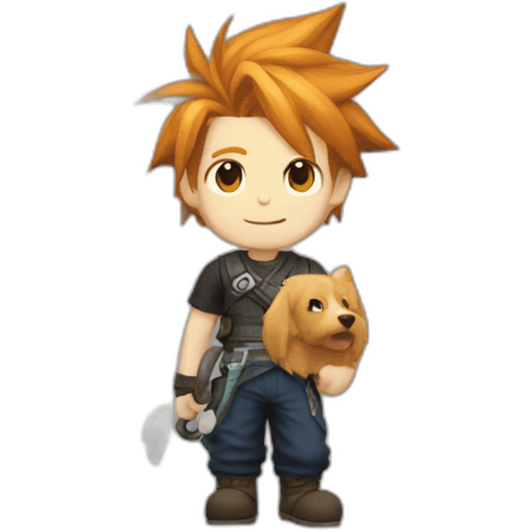 ginger cloud strife. With dog pet emoji