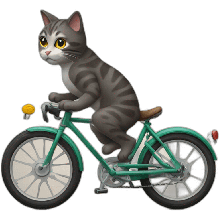 Cat on bike emoji