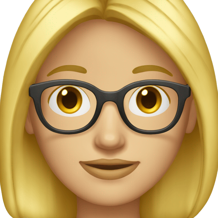 Bonjour, peux-tu générer un emoji d'une jeune femme de 35 ans blonde avec des lunettes rondes ? emoji