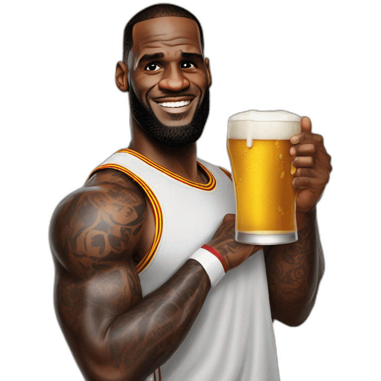 Lebron-james-drinking-beer emoji