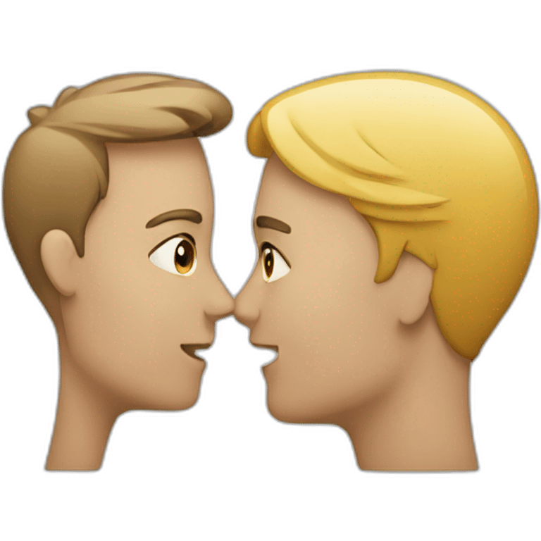 two people face to face talking emoji