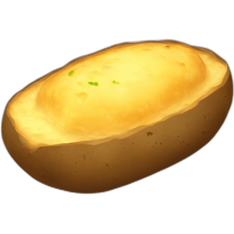 Baked potatoes isometric view emoji