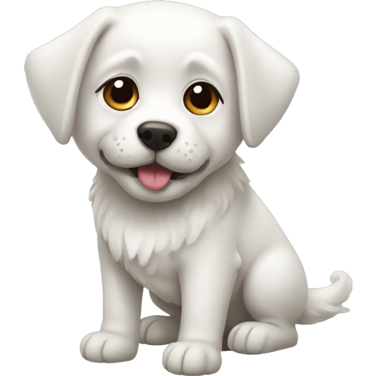 perrito blanco emoji