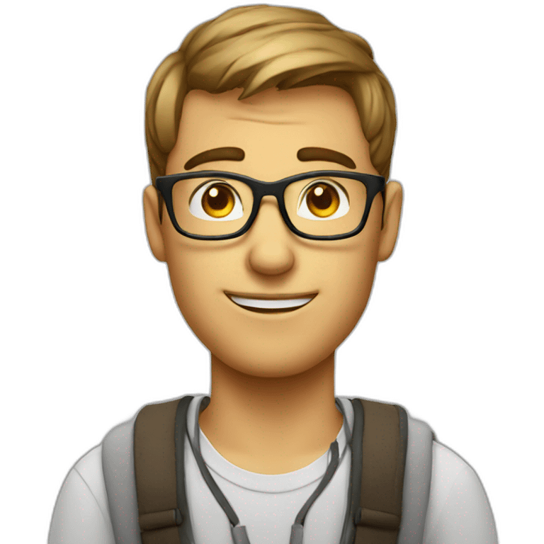 nerd guy with eye glass emoji