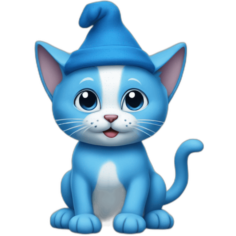 Blue smurf cat emoji