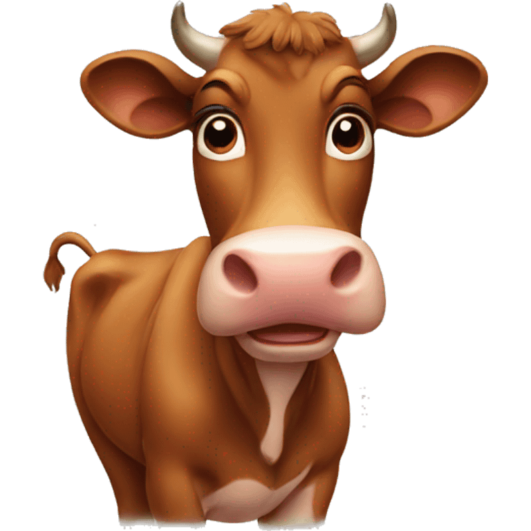 brown cow emoji