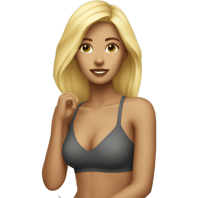 Blonde women on the beach emoji