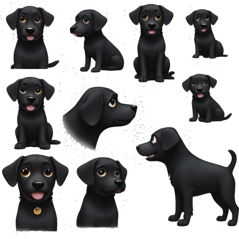 Black dog emoji