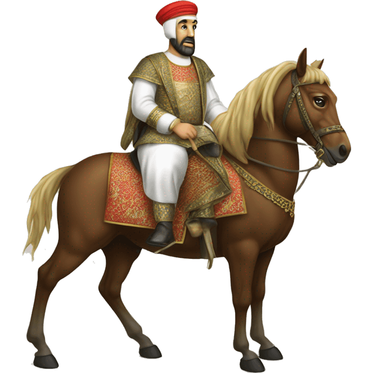 Sultan Süleyman on horseback emoji