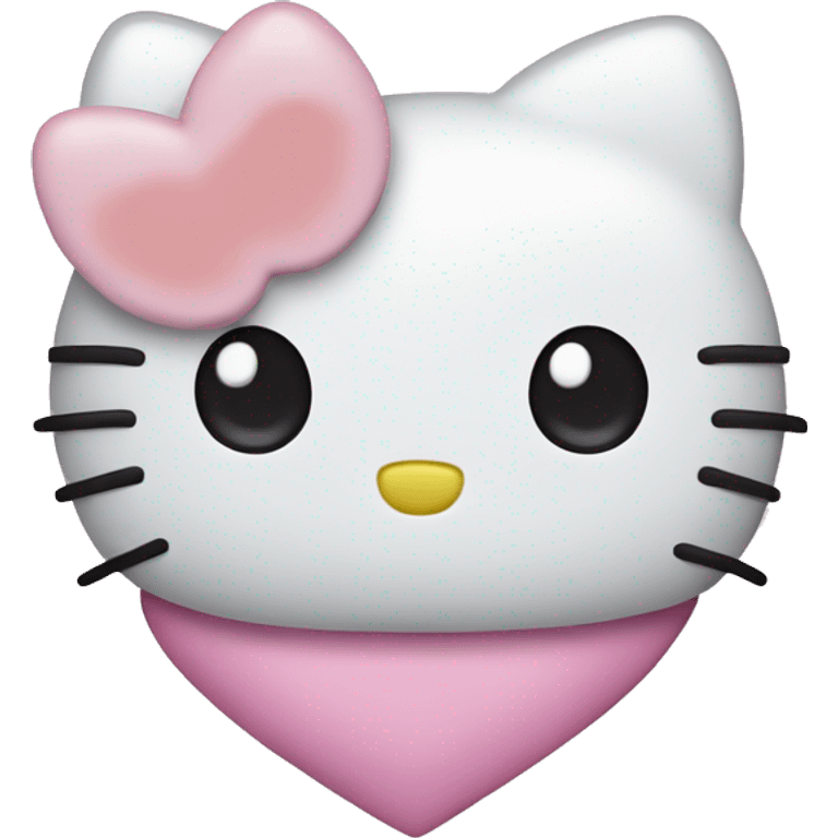 Hello kitty with pastel heart as eyes  emoji