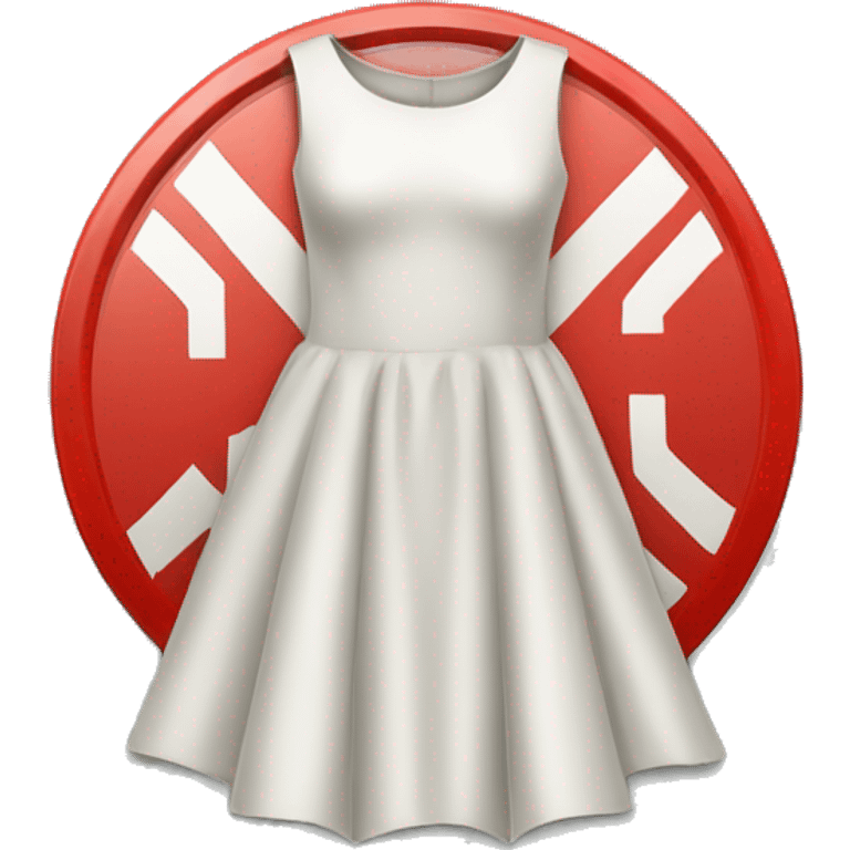 Dress in the circle of the forbidden traffic sign emoji