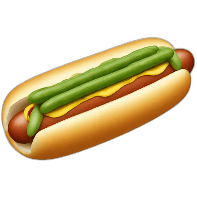 hotdog but with green beans emoji