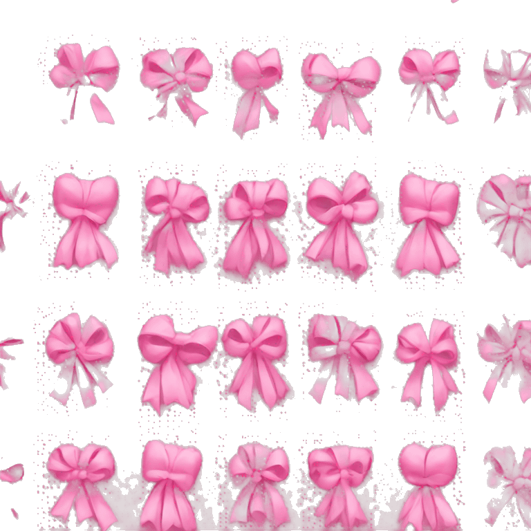 Pink bows emoji