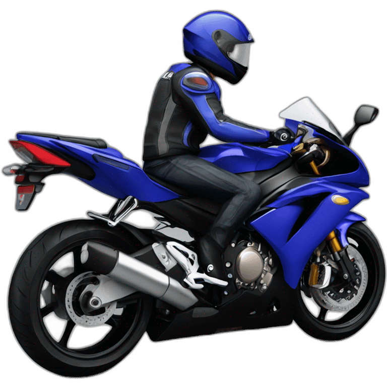 dude riding yamaha r6 2009 emoji