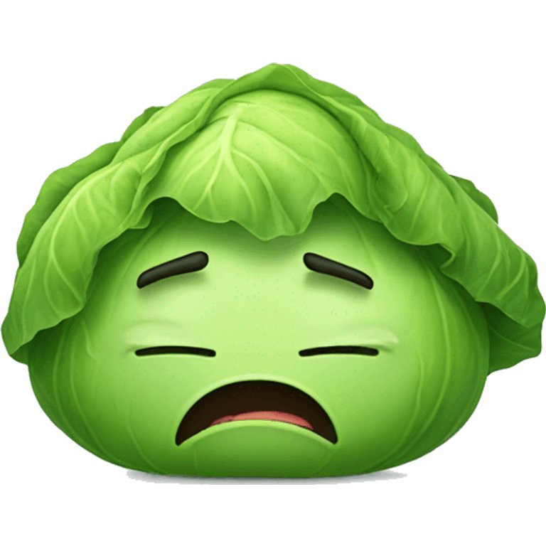 Sad cabbage crying  emoji