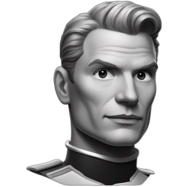 Young Laurence Olivier space captain slicked back red hair emoji