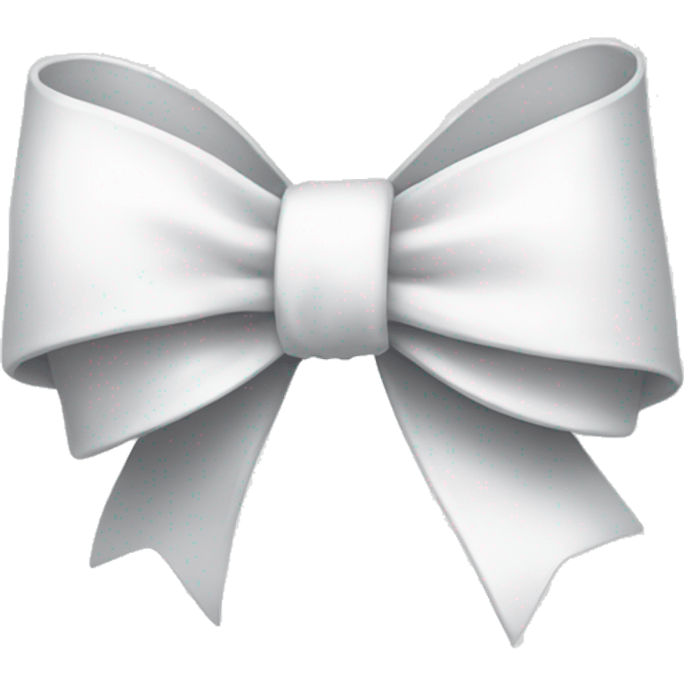 White bow on white bow emoji