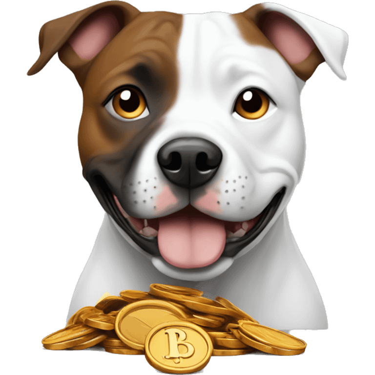 Staffie with a penny  emoji