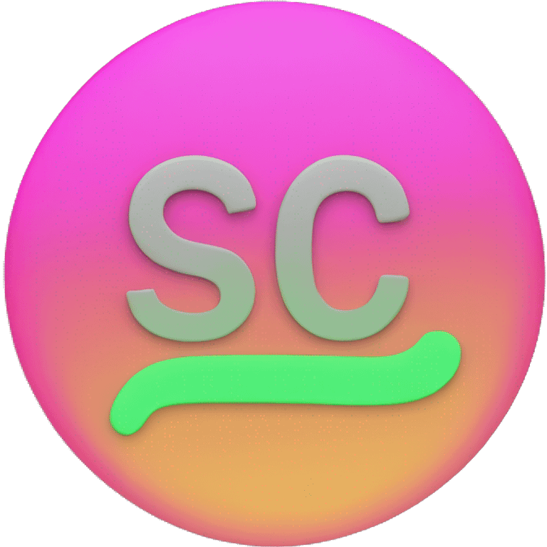 fluo color circle with letter SC inside emoji