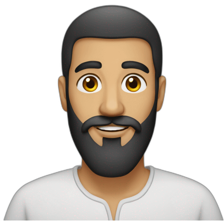 Homme arabe avec une barbe  emoji