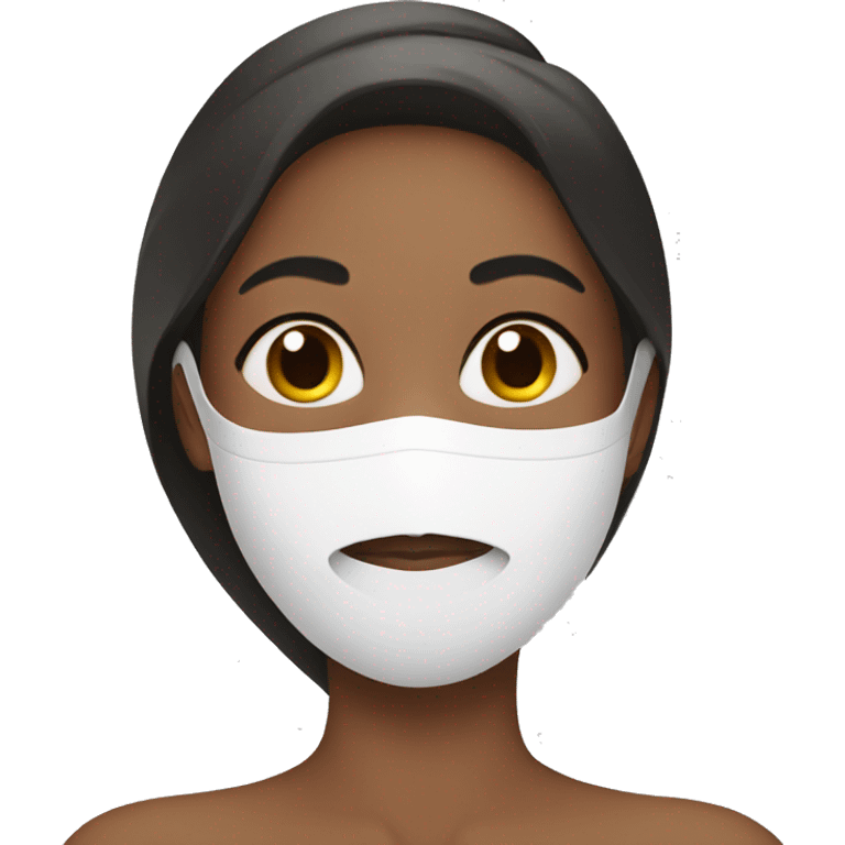 girl doing a spa mask emoji