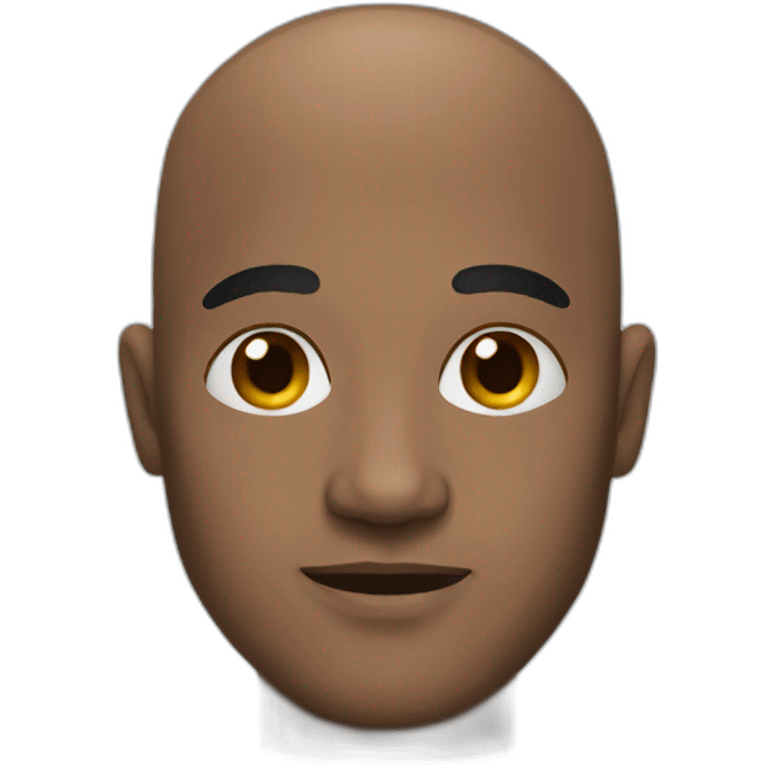 Black bald head man  emoji