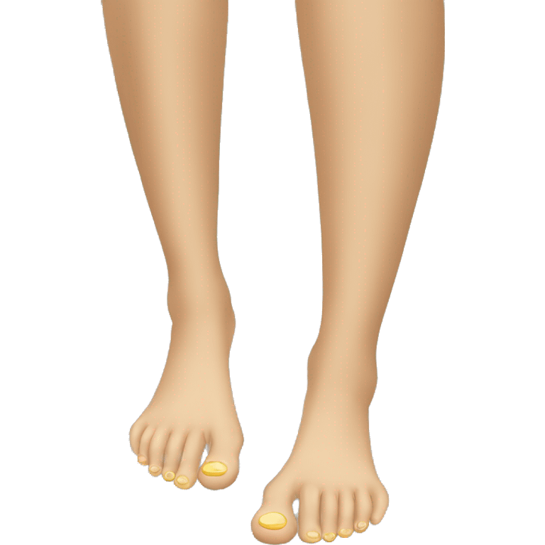 Blonde girl looking at feet emoji