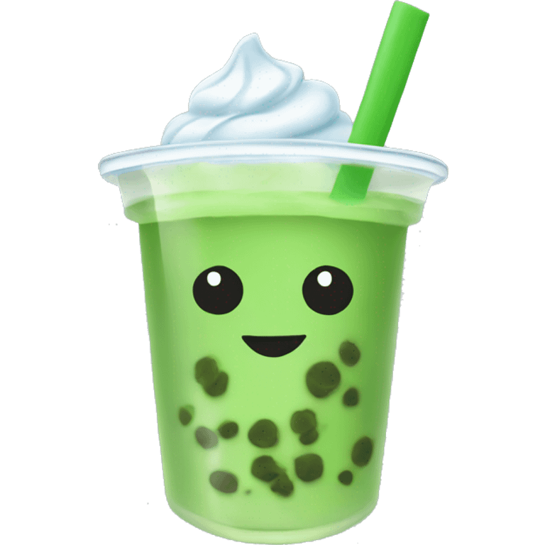 Boba green tea emoji