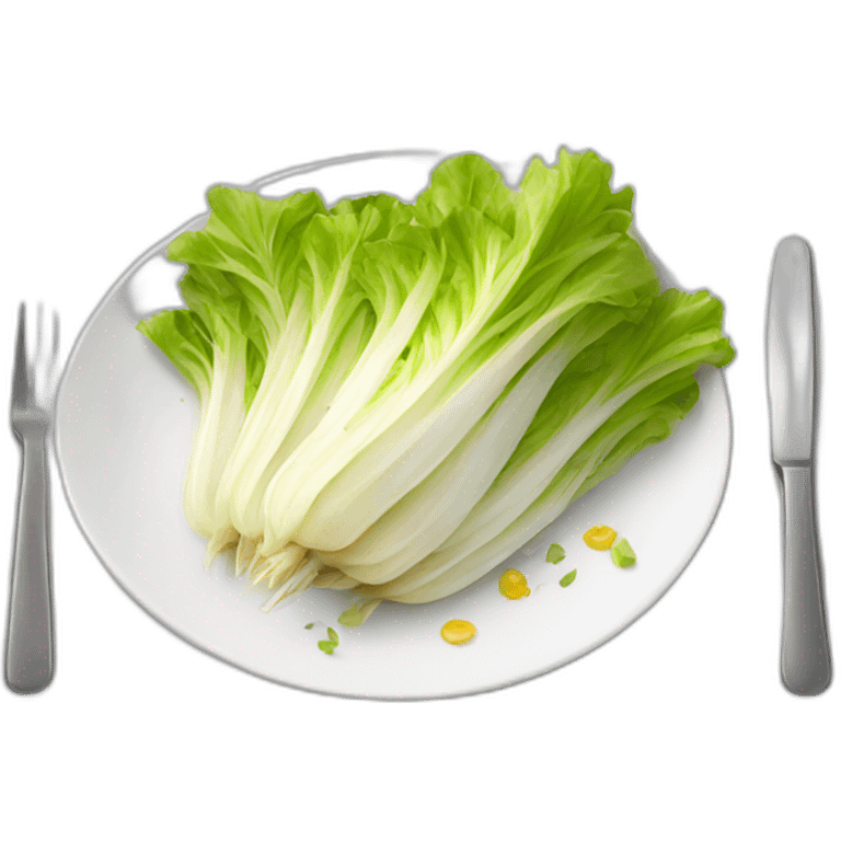 plate with endive salad emoji