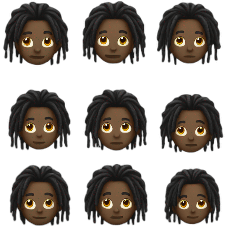 a black guy with dreads emoji