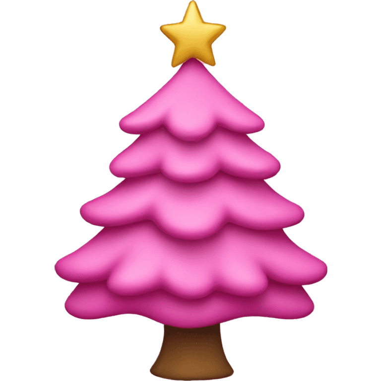 Christmas tree pink emoji