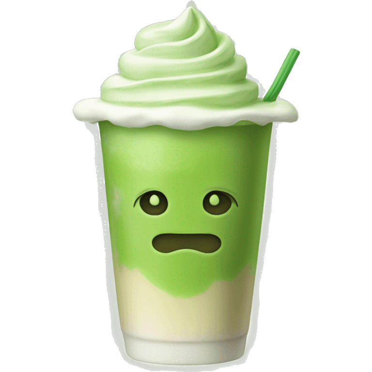 Matcha latte glacé  emoji