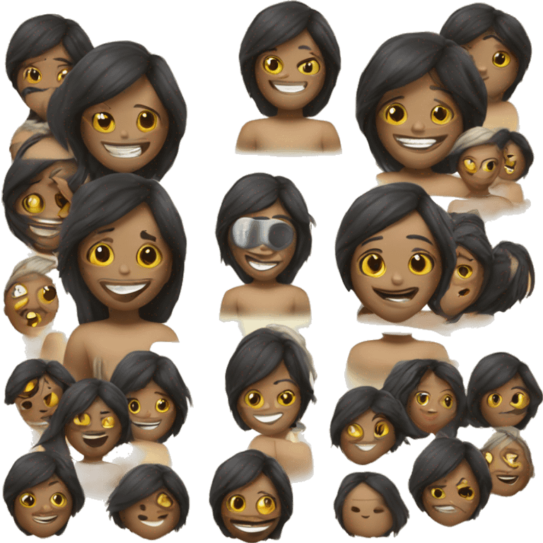 Una persona mala quitándose una máscara feliz emoji