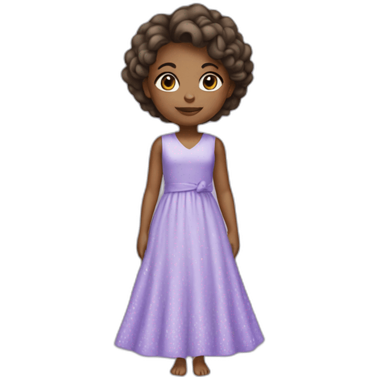 Girl with lavender dress  emoji