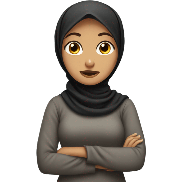 hijab girl Shrugging emoji