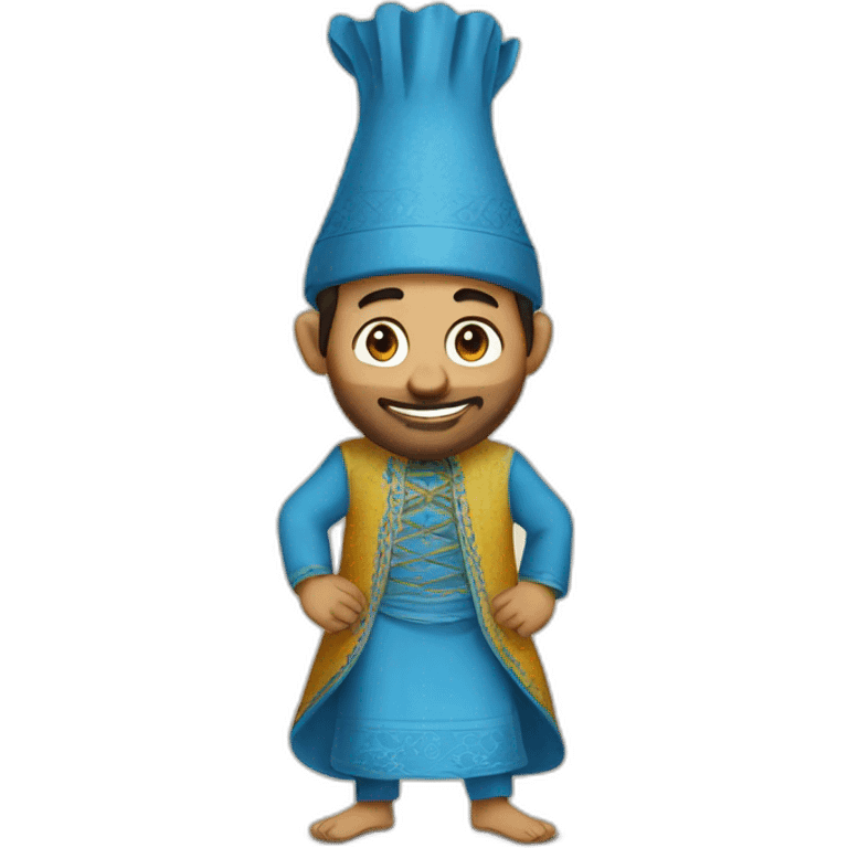 The man of Chefchaouen is a traditional Moroccan costume emoji