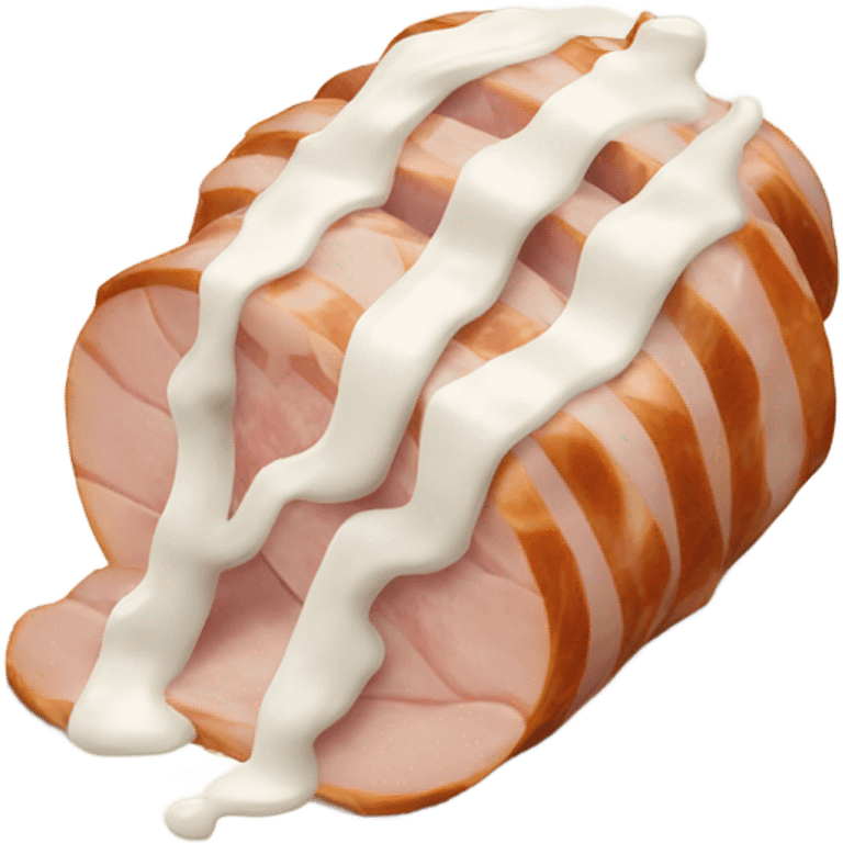 shredded ham with white sauce emoji