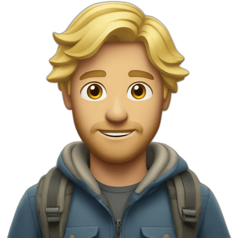 Blond guy in patagonia west emoji