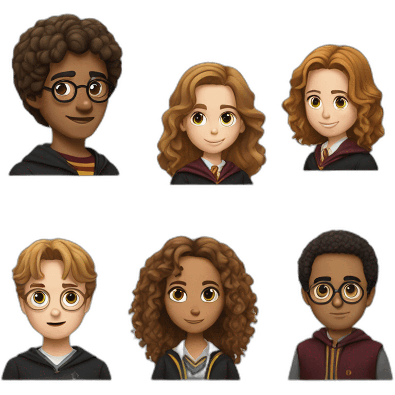 Harry Potter,Hermione Grenger,Ron Wisly. emoji