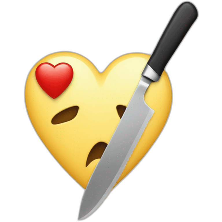 Heart with knife  emoji