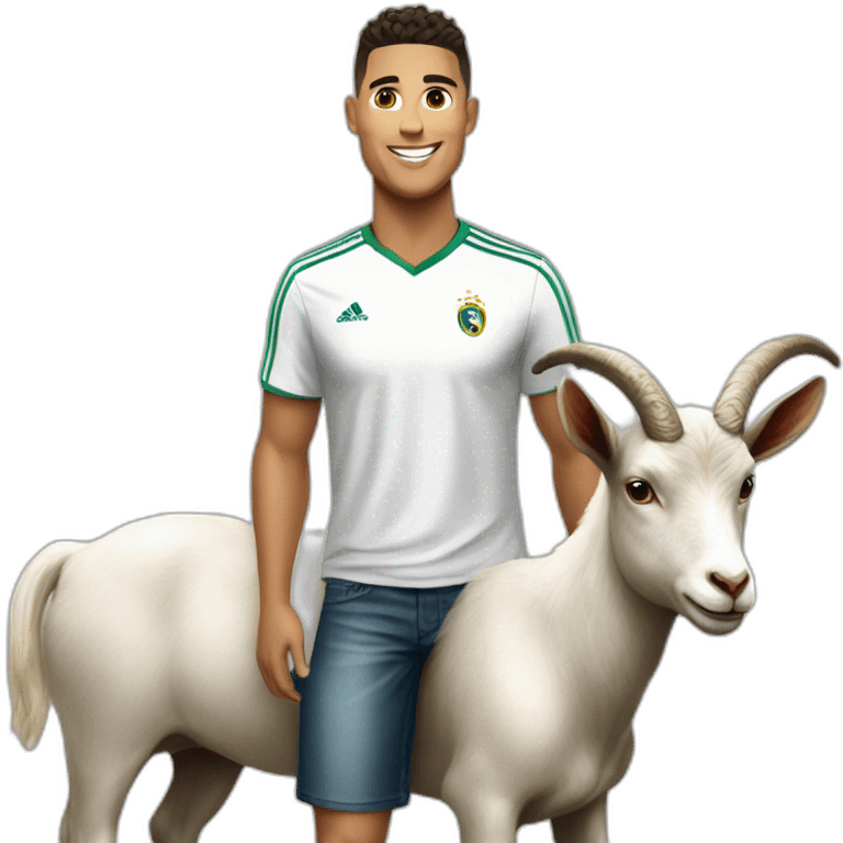 Ronaldo On the back of a goat emoji