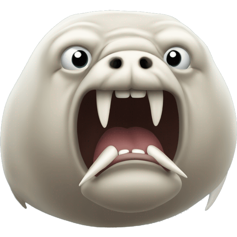 Angry walrus with big tusk  emoji