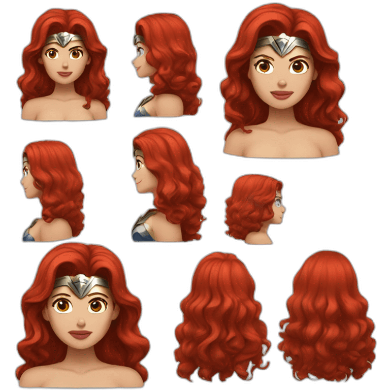 WONDER WOMAN RED HEAD emoji