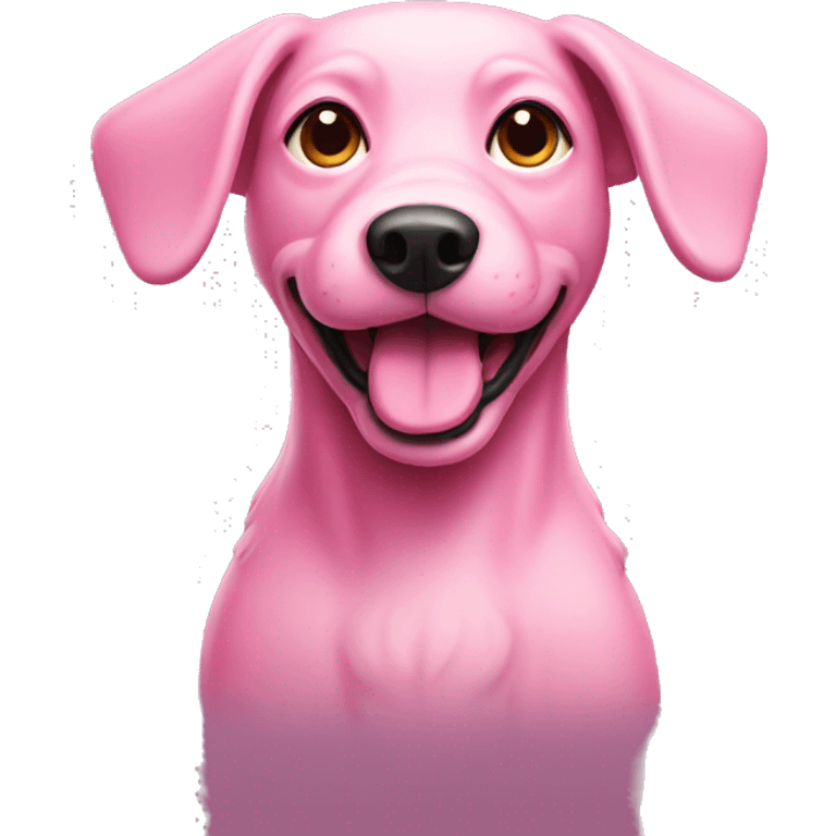 Pink dog emoji