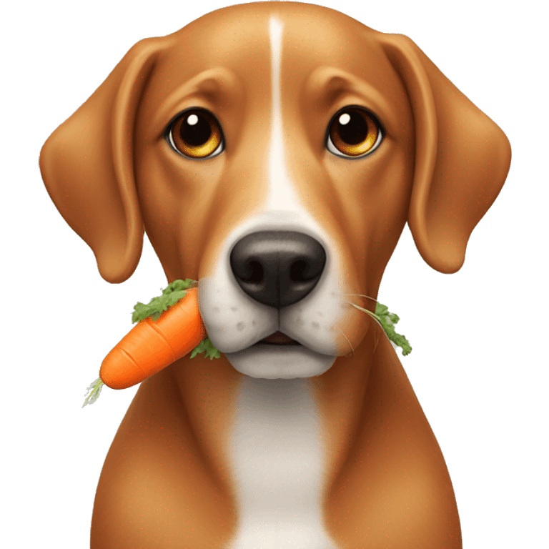 Dog eating a carrot  emoji